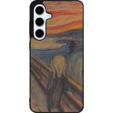 Coque Samsung Galaxy S24 FE - Silicone rigide noir Tableau art - Le Cri - Edvard Munch