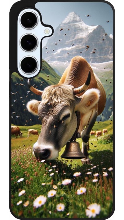 Samsung Galaxy S24 FE Case Hülle - Silikon schwarz Kuh Berg Wallis