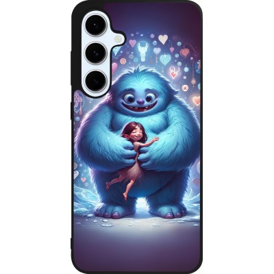 Samsung Galaxy S24 FE Case Hülle - Silikon schwarz Valentin 2024 Flauschige Liebe