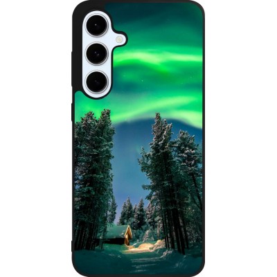 Samsung Galaxy S24 FE Case Hülle - Silikon schwarz Winter 22 Northern Lights