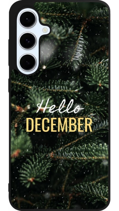 Samsung Galaxy S24 FE Case Hülle - Silikon schwarz Winter 25 Winter hello december