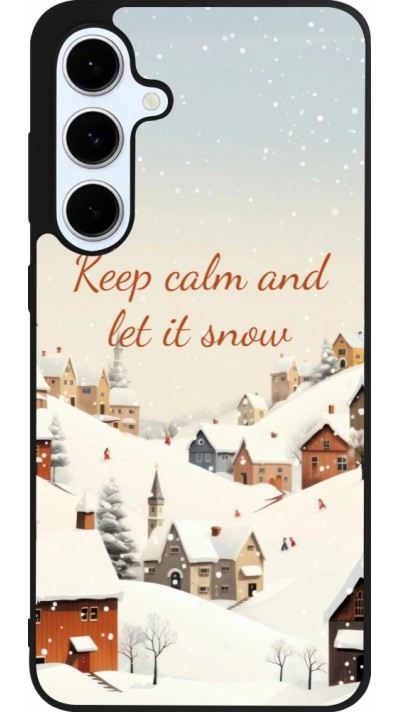 Samsung Galaxy S24 FE Case Hülle - Silikon schwarz Winter 25 Winter Keep calm and let it snow