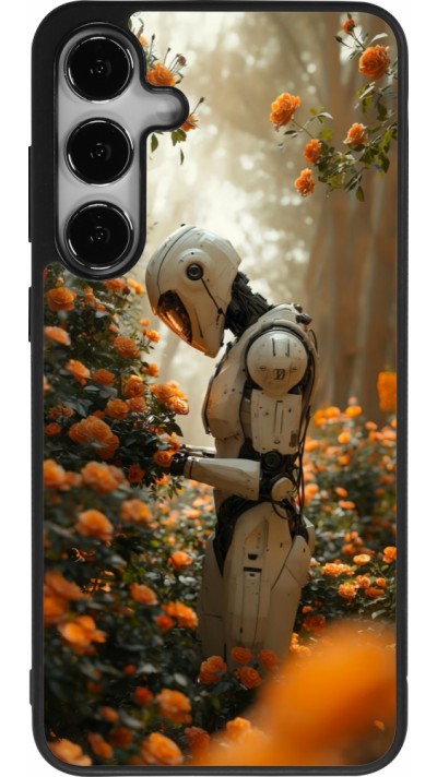 Coque Samsung Galaxy S24+ - Silicone rigide noir Astronaut flowers 2025