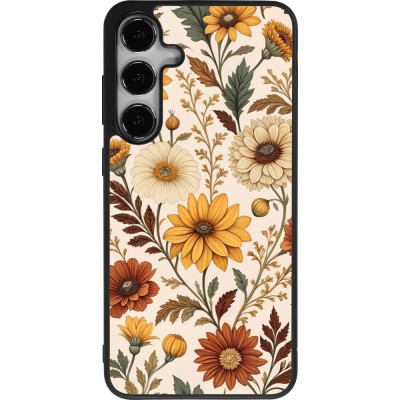 Samsung Galaxy S24+ Case Hülle - Silikon schwarz Autumn 25 Flower pattern