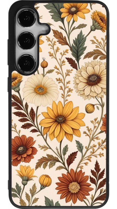 Samsung Galaxy S24+ Case Hülle - Silikon schwarz Autumn 25 Flower pattern
