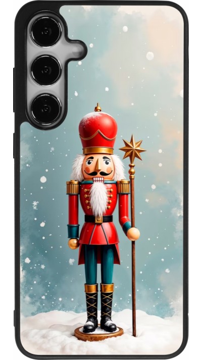 Samsung Galaxy S24+ Case Hülle - Silikon schwarz Christmas 25 Nutcracker Snow