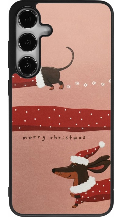 Samsung Galaxy S24+ Case Hülle - Silikon schwarz Christmas 25 Teckel Merry Xmas