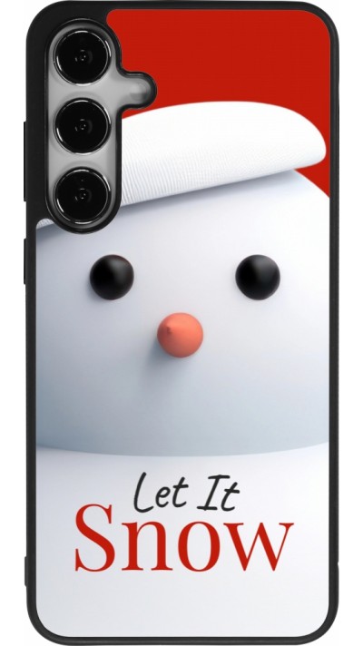 Samsung Galaxy S24+ Case Hülle - Silikon schwarz Christmas 25 Xmas Snowman