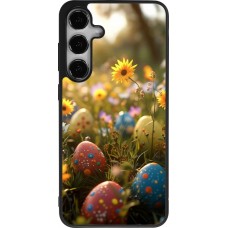 Samsung Galaxy S24+ Case Hülle - Silikon schwarz Easter 2026 Decorated eggs