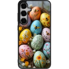 Samsung Galaxy S24+ Case Hülle - Silikon schwarz Easter 2026 Eggs with bees