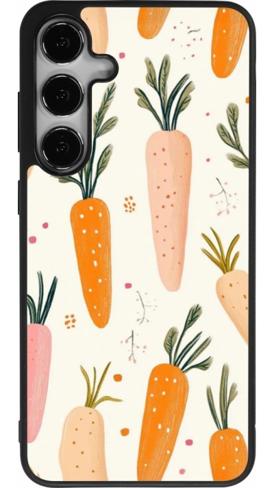Samsung Galaxy S24+ Case Hülle - Silikon schwarz Easter 2026 Illustration carrots