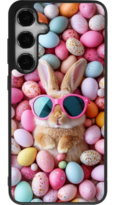 Samsung Galaxy S24+ Case Hülle - Silikon schwarz Easter 2026 Rabbit fun