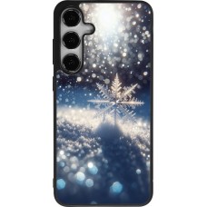 Samsung Galaxy S24+ Case Hülle - Silikon schwarz Schneeflocke Solar Glanz