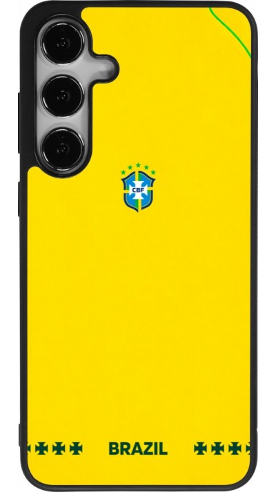 Samsung Galaxy S24+ Case Hülle - Silikon schwarz Brasilien 2026 personalisierbares Fussballtrikot