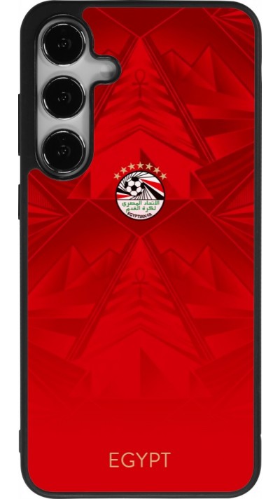 Samsung Galaxy S24+ Case Hülle - Silikon schwarz Ägypten 2026 personalisierbares Fussballtrikot