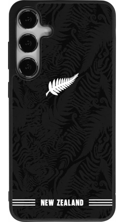 Samsung Galaxy S24+ Case Hülle - Silikon schwarz Neuseeland 2026 personalisierbares Fussballtrikot