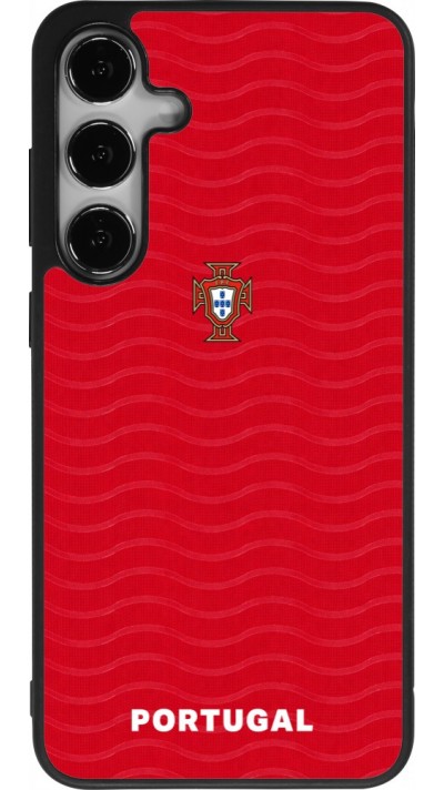 Samsung Galaxy S24+ Case Hülle - Silikon schwarz Portugal 2026 personalisierbares Fussballtrikot