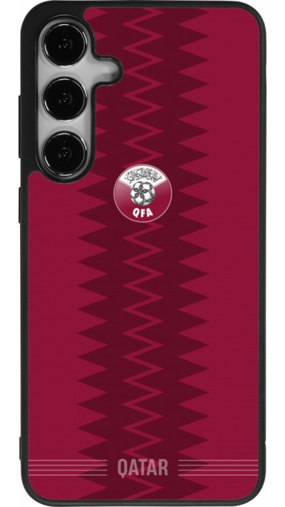 Samsung Galaxy S24+ Case Hülle - Silikon schwarz Qatar 2026 personalisierbares Fussballtrikot