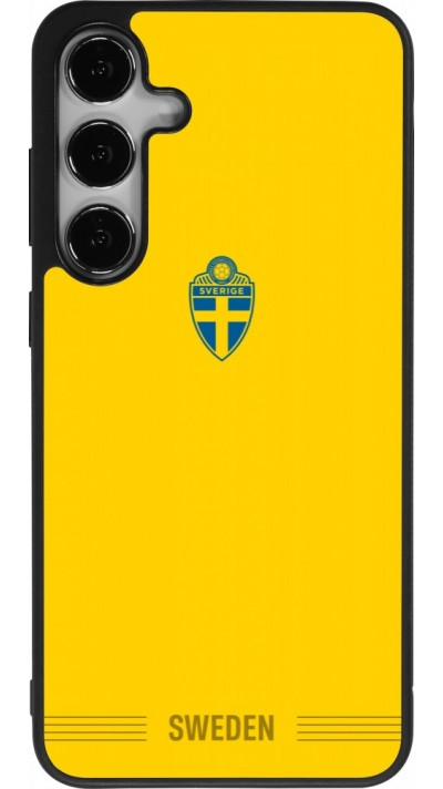 Samsung Galaxy S24+ Case Hülle - Silikon schwarz Schweden 2026 personalisierbares Fussballtrikot