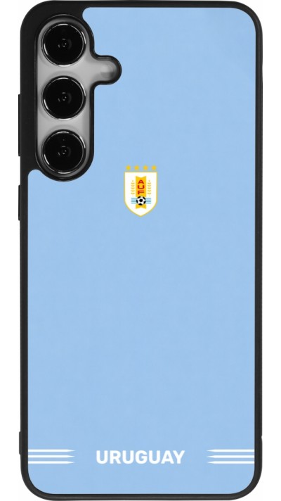 Samsung Galaxy S24+ Case Hülle - Silikon schwarz Uruguay 2026 personalisierbares Fussballtrikot