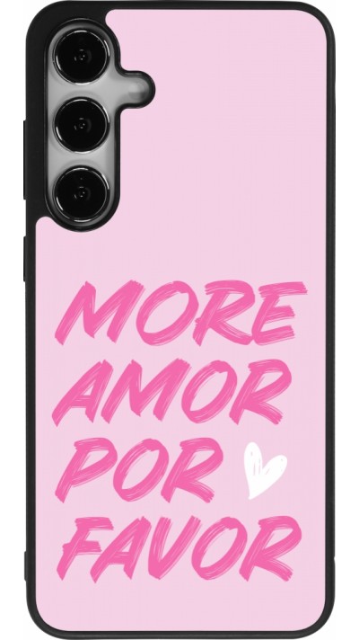 Coque Samsung Galaxy S24+ - Silicone rigide noir More amor porfavor Coque Samsung Galaxy S24+ - Silicone rigide noir More amor porfavor