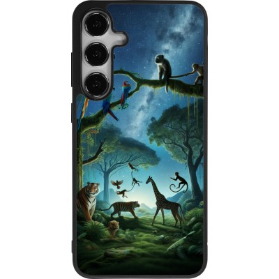 Samsung Galaxy S24+ Case Hülle - Silikon schwarz Paradies der exotischen Tiere