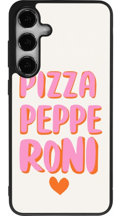 Samsung Galaxy S24+ Case Hülle - Silikon schwarz Pizza pepperoni 2026