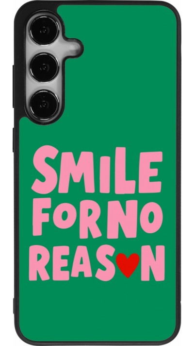Samsung Galaxy S24+ Case Hülle - Silikon schwarz Smile for no reason 2026