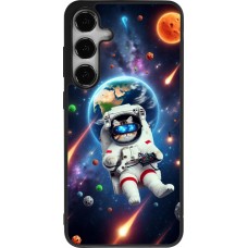 Samsung Galaxy S24+ Case Hülle - Silikon schwarz VR SpaceCat Odyssee