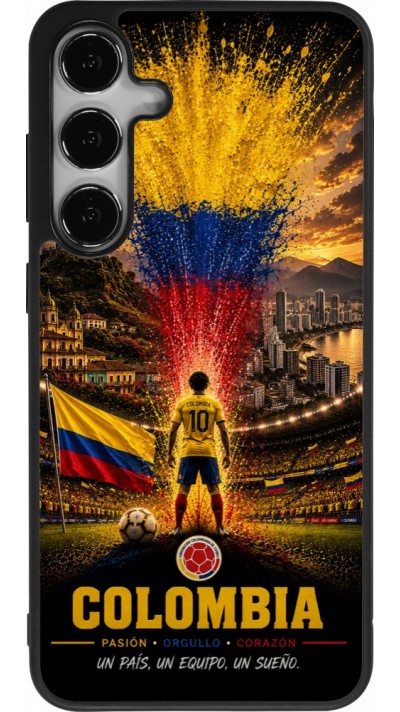 Samsung Galaxy S24+ Case Hülle - Silikon schwarz Fussball Kolumbien splash 2026