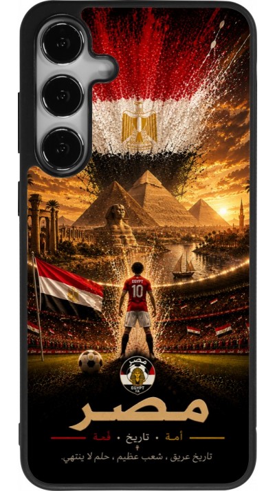 Samsung Galaxy S24+ Case Hülle - Silikon schwarz Fussball Ägypten splash 2026