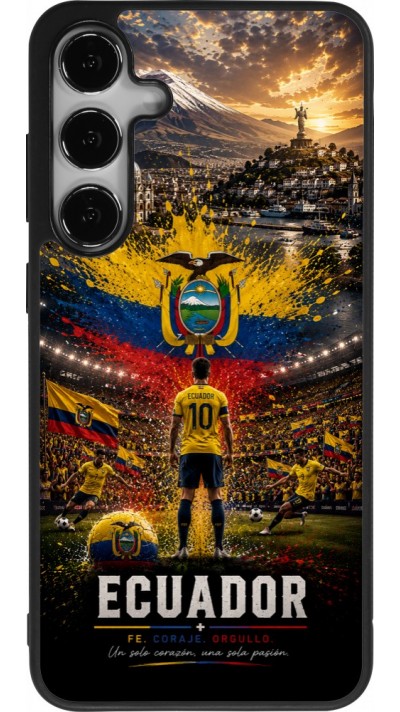Samsung Galaxy S24+ Case Hülle - Silikon schwarz Fussball Ecuador splash 2026