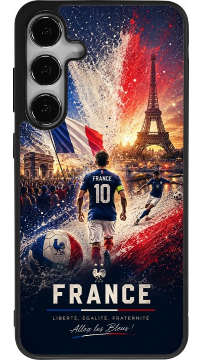 Samsung Galaxy S24+ Case Hülle - Silikon schwarz Fussball Frankreich splash 2026