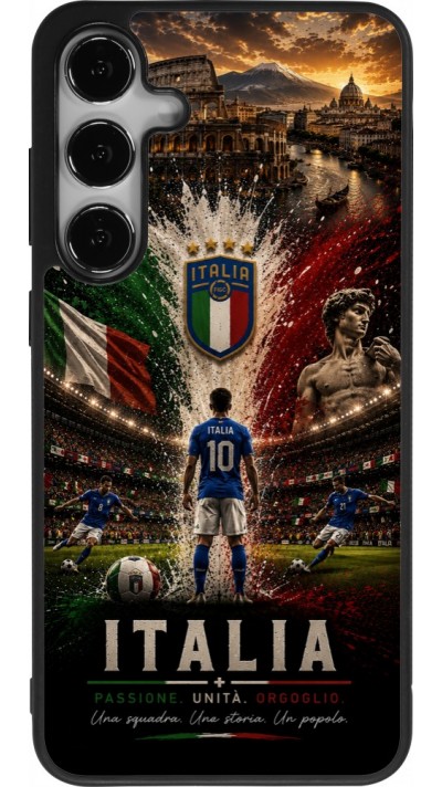 Samsung Galaxy S24+ Case Hülle - Silikon schwarz Fussball Italien splash 2026