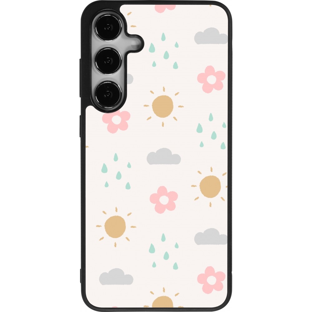 Samsung Galaxy S24+ Case Hülle - Silikon schwarz Spring 23 weather