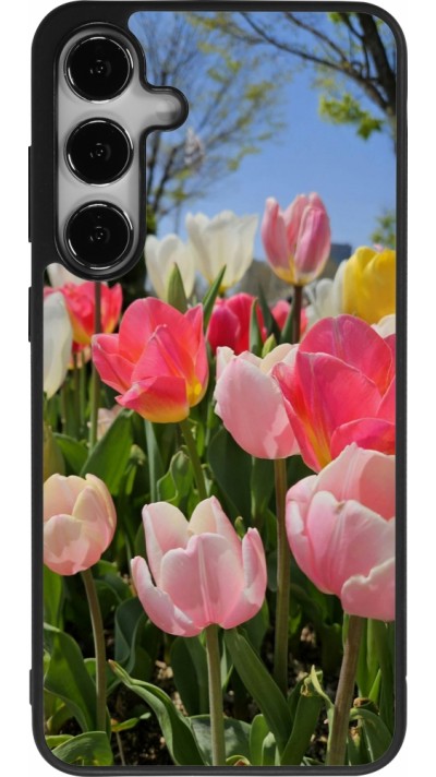 Samsung Galaxy S24+ Case Hülle - Silikon schwarz Tulips 2026