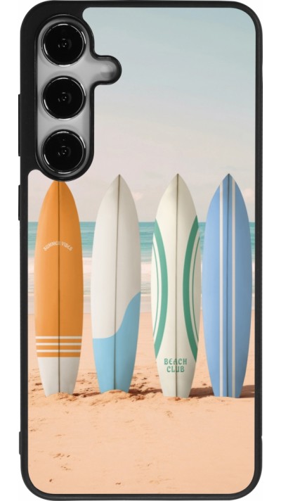 Coque Samsung Galaxy S24+ - Silicone rigide noir Summer surfboard 2025