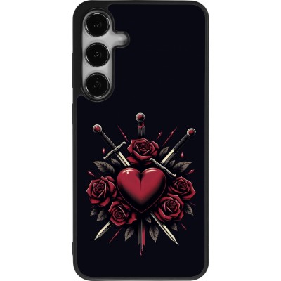Samsung Galaxy S24+ Case Hülle - Silikon schwarz Valentine 2024 gothic love