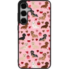 Samsung Galaxy S24+ Case Hülle - Silikon schwarz Valentine 2024 puppy love