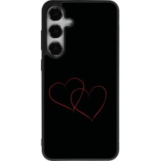 Samsung Galaxy S24+ Case Hülle - Silikon schwarz Valentine 2023 attached heart