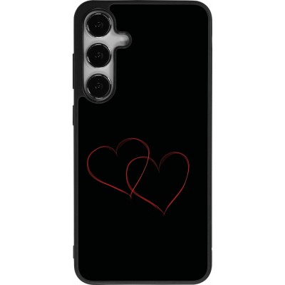 Samsung Galaxy S24+ Case Hülle - Silikon schwarz Valentine 2023 attached heart