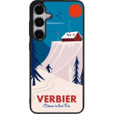 Samsung Galaxy S24+ Case Hülle - Silikon schwarz Verbier Cabane Mont-Fort