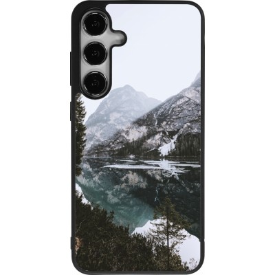 Samsung Galaxy S24+ Case Hülle - Silikon schwarz Winter 22 snowy mountain and lake