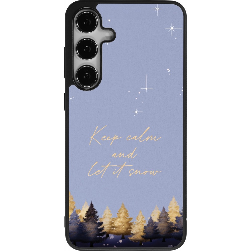 Samsung Galaxy S24+ Case Hülle - Silikon schwarz Winter 25 Winter illustration of trees