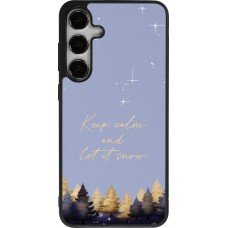 Samsung Galaxy S24+ Case Hülle - Silikon schwarz Winter 25 Winter illustration of trees