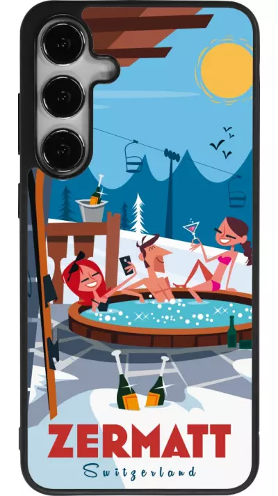 Samsung Galaxy S24+ Case Hülle - Silikon schwarz Zermatt Mountain Jacuzzi