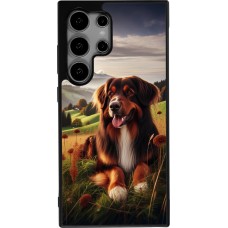 Samsung Galaxy S24 Ultra Case Hülle - Silikon schwarz Hund Land Schweiz