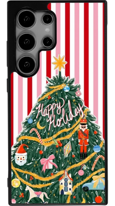Samsung Galaxy S24 Ultra Case Hülle - Silikon schwarz Christmas 25 Happy Holiday