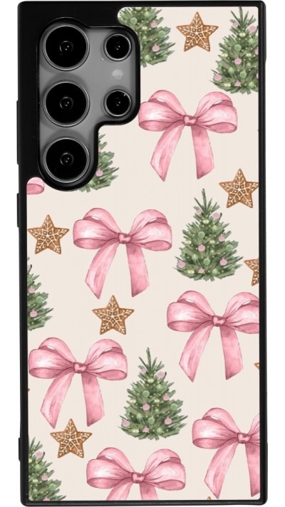 Samsung Galaxy S24 Ultra Case Hülle - Silikon schwarz Christmas 25 Vintage Ribbons