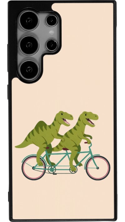 Samsung Galaxy S24 Ultra Case Hülle - Silikon schwarz Dinosaurs on bikes 2026